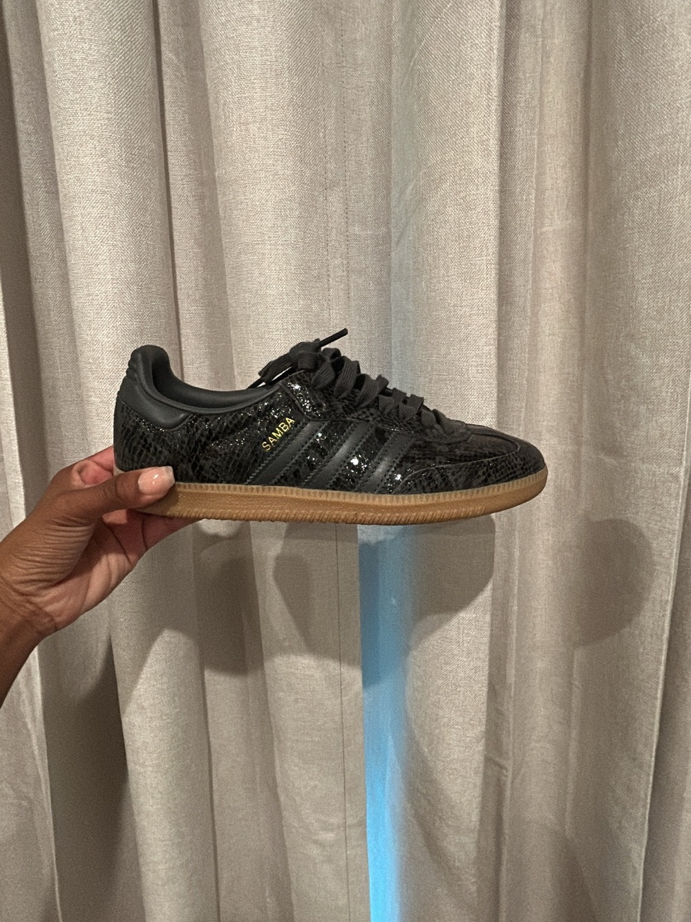 adidas Kids Black Sneakers with Gum Sole